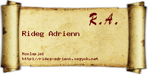 Rideg Adrienn névjegykártya